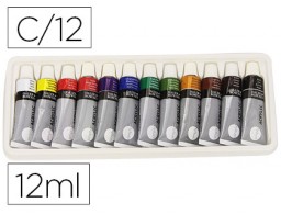 12 tubos 12ml. pintura acrílica Daler Rowney Simply  colores surtidos